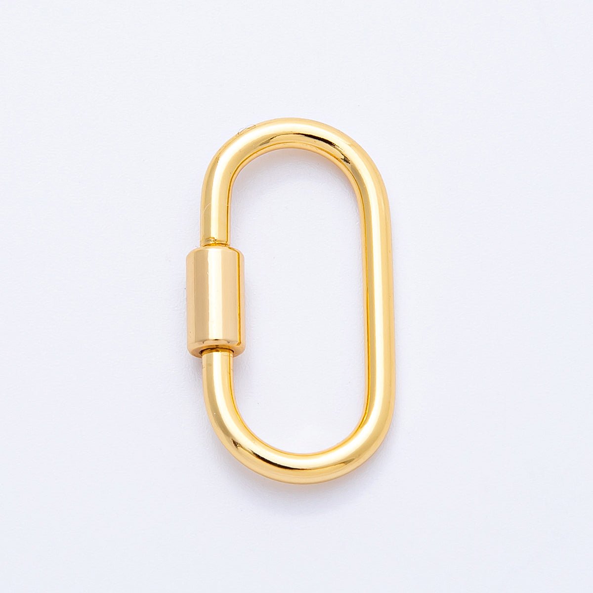 18K Gold Filled 26mm Minimalist Oblong Carabiner Clasp Closure Finding | Findings - 00039 - DLUXCA