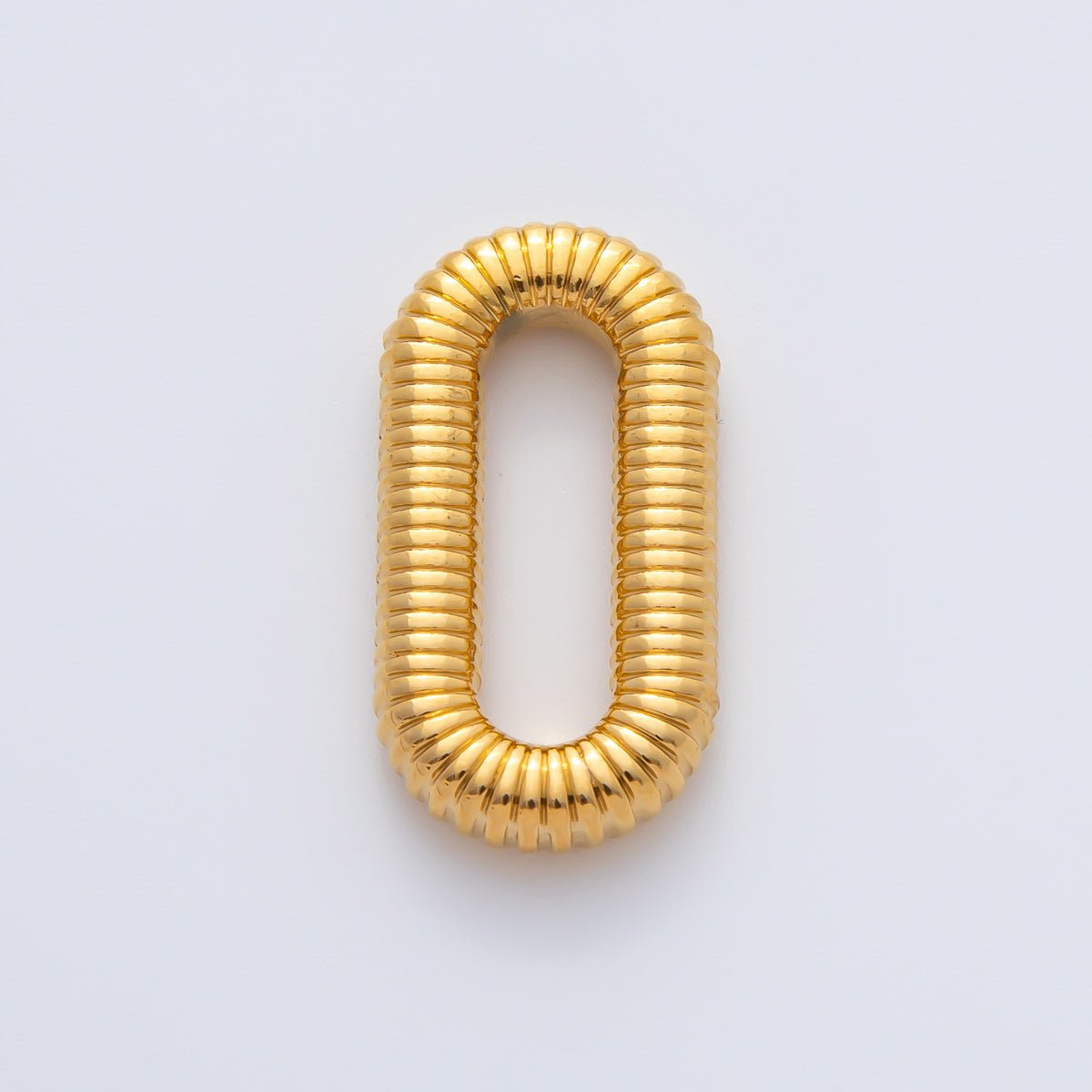 18K Gold Filled 27mm Oval Croissant Twisted Jewelry Finding | Z1468 - DLUXCA