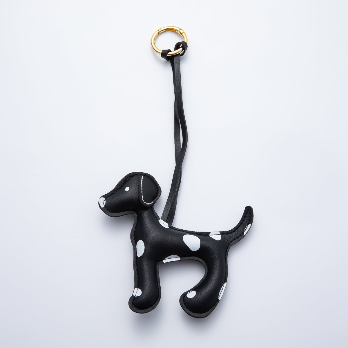 18K Gold Filled 280mm Handcrafted Leather Yellow, Grey, Brown Dalmation Dog Animals Keychain Accessories | WB - 00148 ~ WB - 00154 - DLUXCA