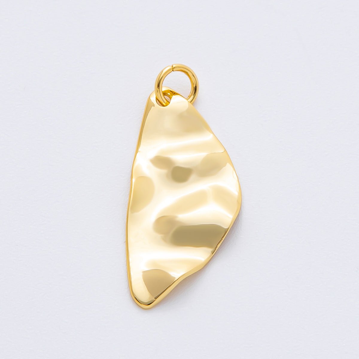 18K Gold Filled 29mm Potato Chips Organic Freeform Shape Charm | N - A1840 - DLUXCA