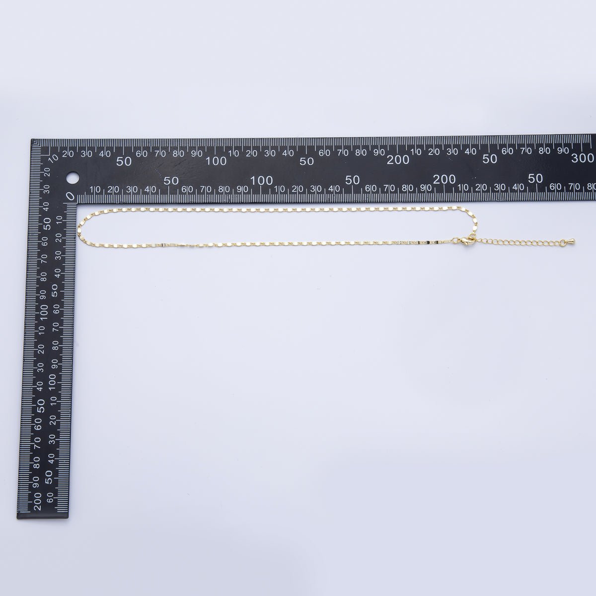 18K Gold Filled 2mm Minimalist Mariner Link Chain 18 Inch Necklace | WA - 3988 - DLUXCA