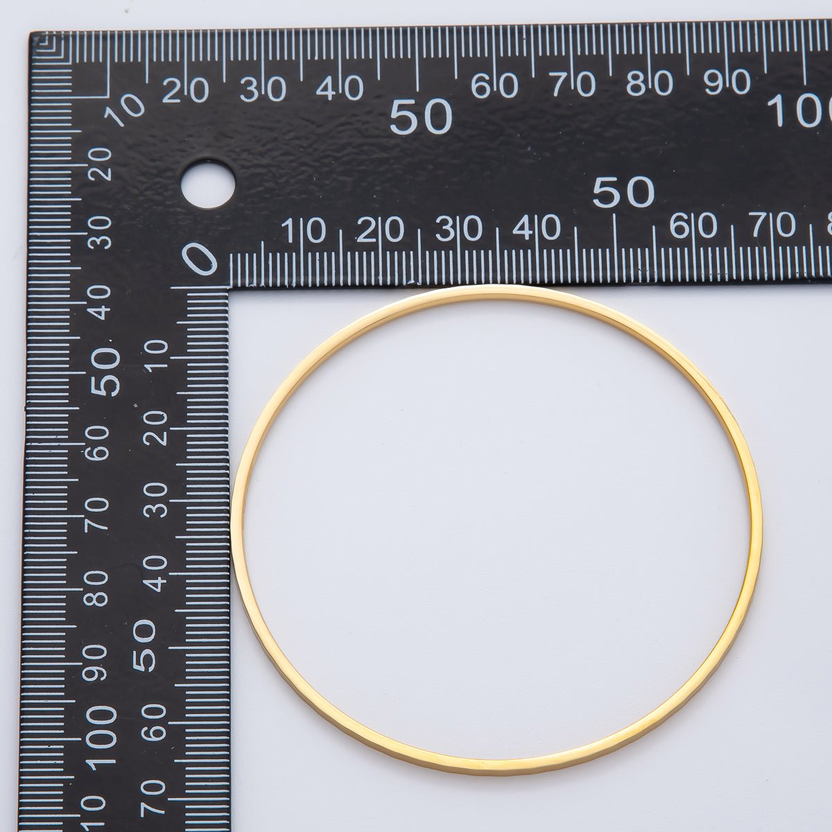 18K Gold Filled 2mm Thin Minimalist Plain Bangle Bracelet | WA - 1471 - DLUXCA