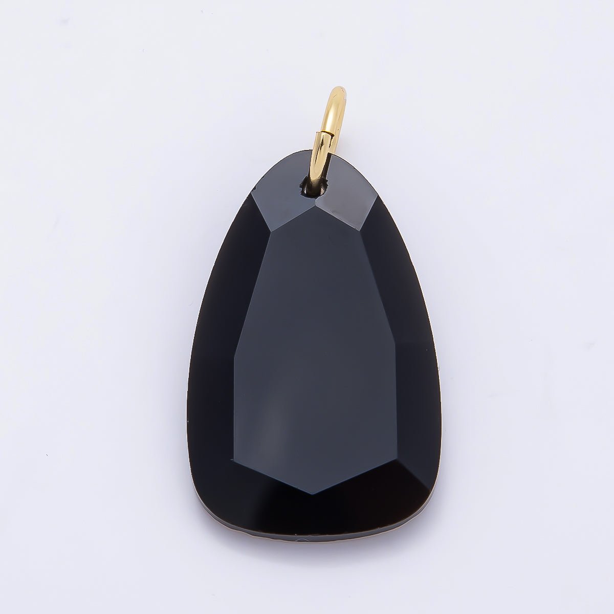 18K Gold Filled 32mm Multifaceted Gemstone Teardrop Charm | Charms-01413 ~ Charms-01420 - DLUXCA