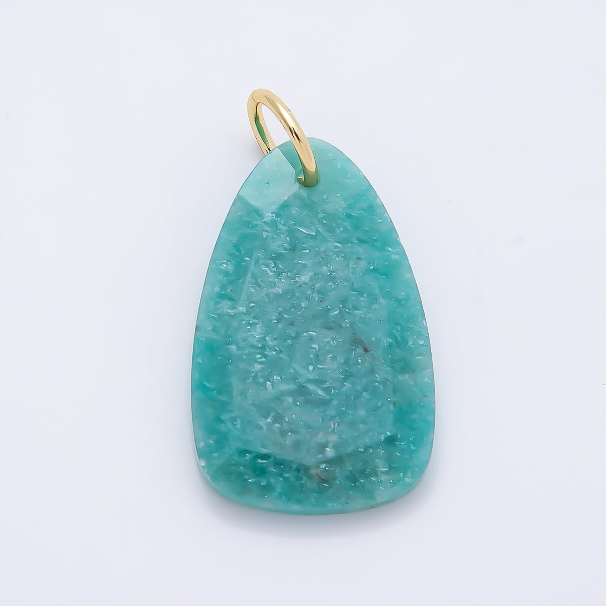 18K Gold Filled 32mm Multifaceted Gemstone Teardrop Charm | Charms-01413 ~ Charms-01420 - DLUXCA