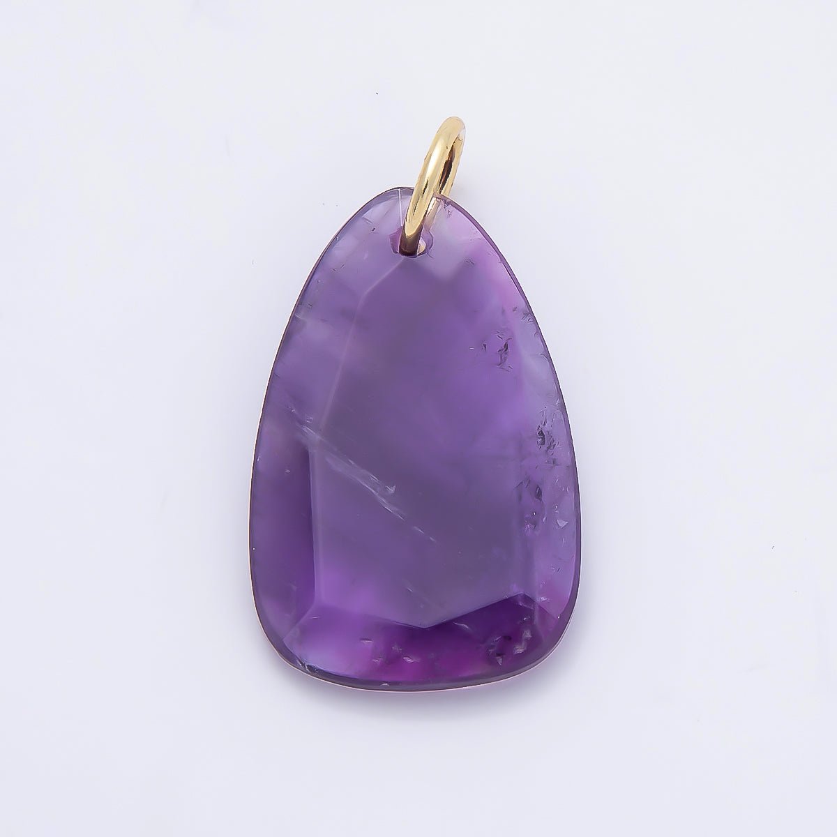 18K Gold Filled 32mm Multifaceted Gemstone Teardrop Charm | Charms-01413 ~ Charms-01420 - DLUXCA