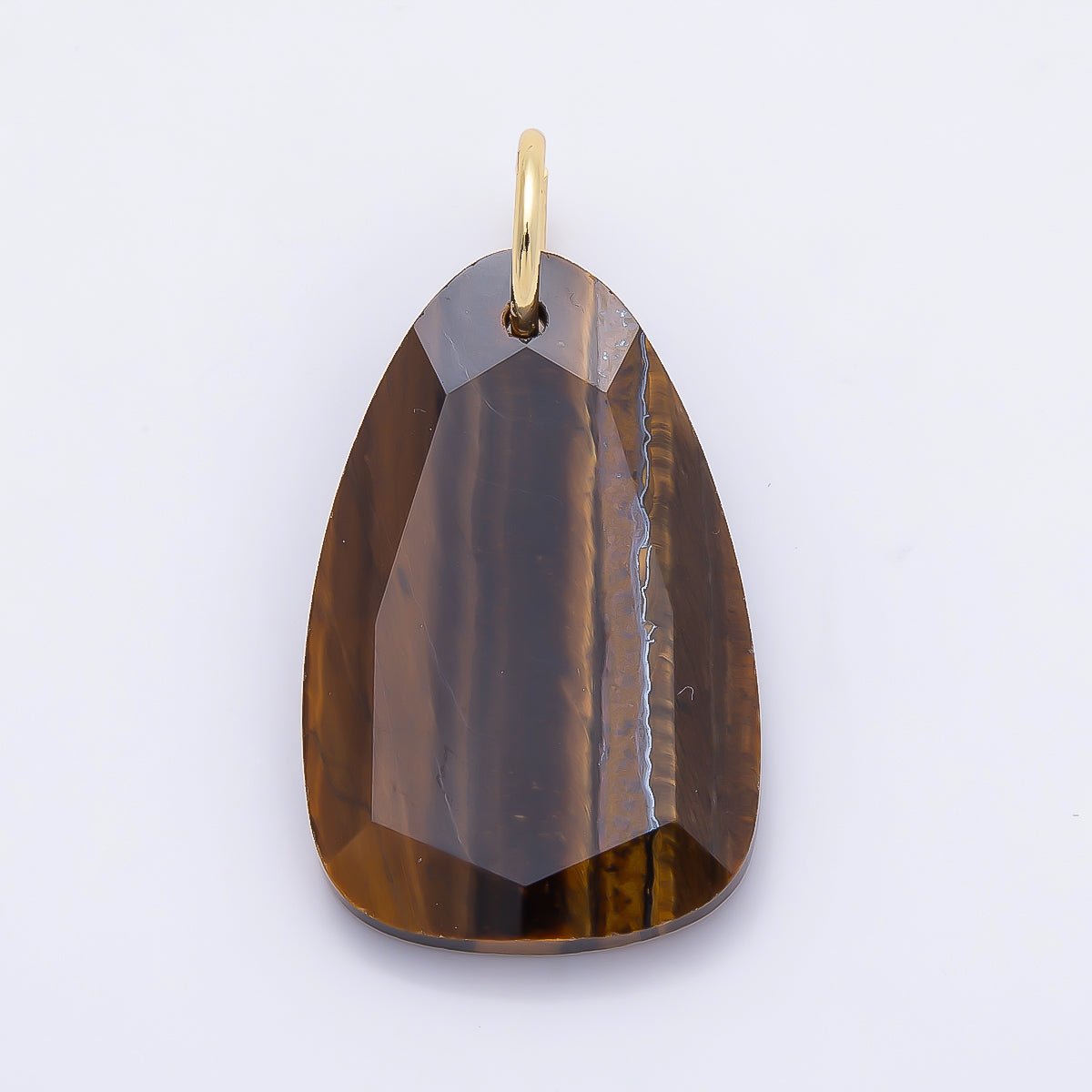 18K Gold Filled 32mm Multifaceted Gemstone Teardrop Charm | Charms-01413 ~ Charms-01420 - DLUXCA