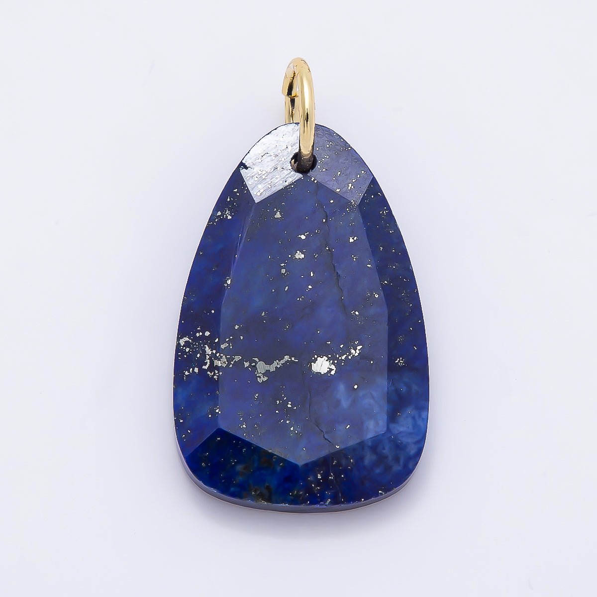 18K Gold Filled 32mm Multifaceted Gemstone Teardrop Charm | Charms-01413 ~ Charms-01420 - DLUXCA