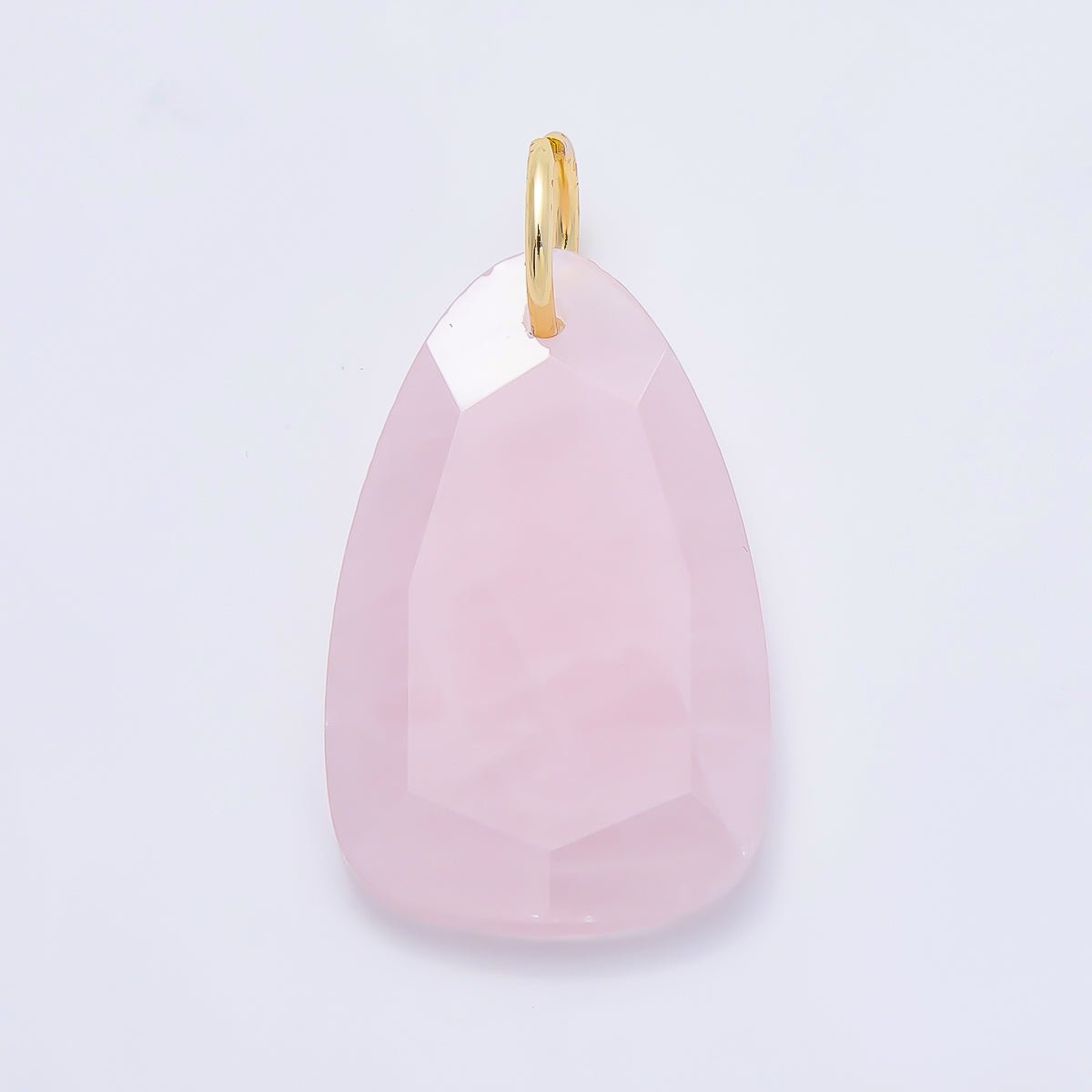 18K Gold Filled 32mm Multifaceted Gemstone Teardrop Charm | Charms-01413 ~ Charms-01420 - DLUXCA