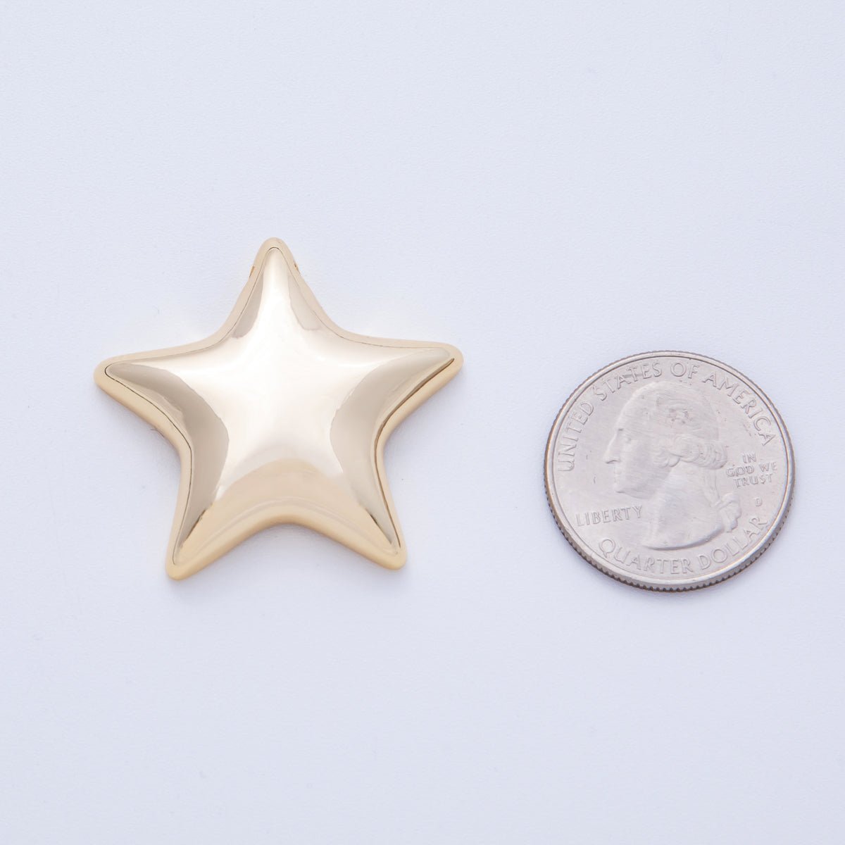 18K Gold Filled 34mm Geometric Star Slider Charm | Z - 1652 - DLUXCA