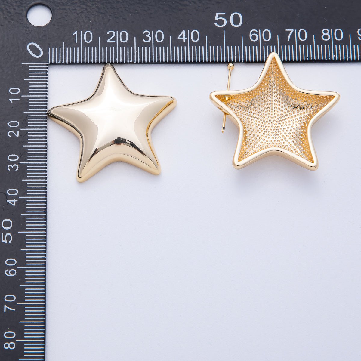 18K Gold Filled 34mm Geometric Star Slider Charm | Z - 1652 - DLUXCA