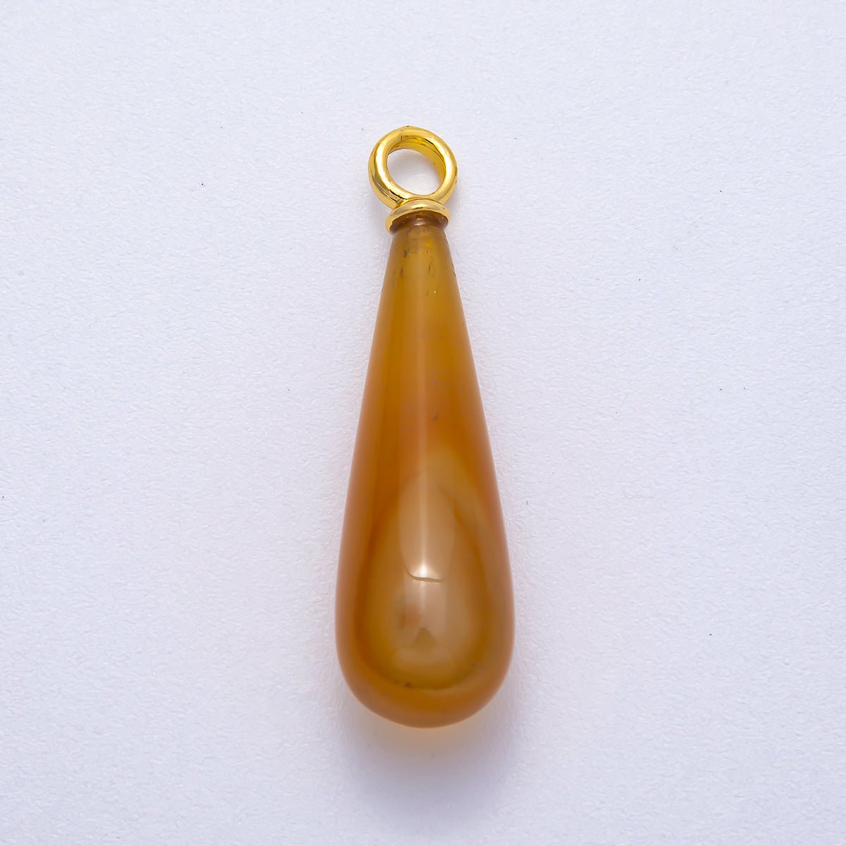 18K Gold Filled 37mm Multicolor Natural Gemstone Long Teardrop Pendant | Charms - 00522 ~ Charms - 00529 - DLUXCA