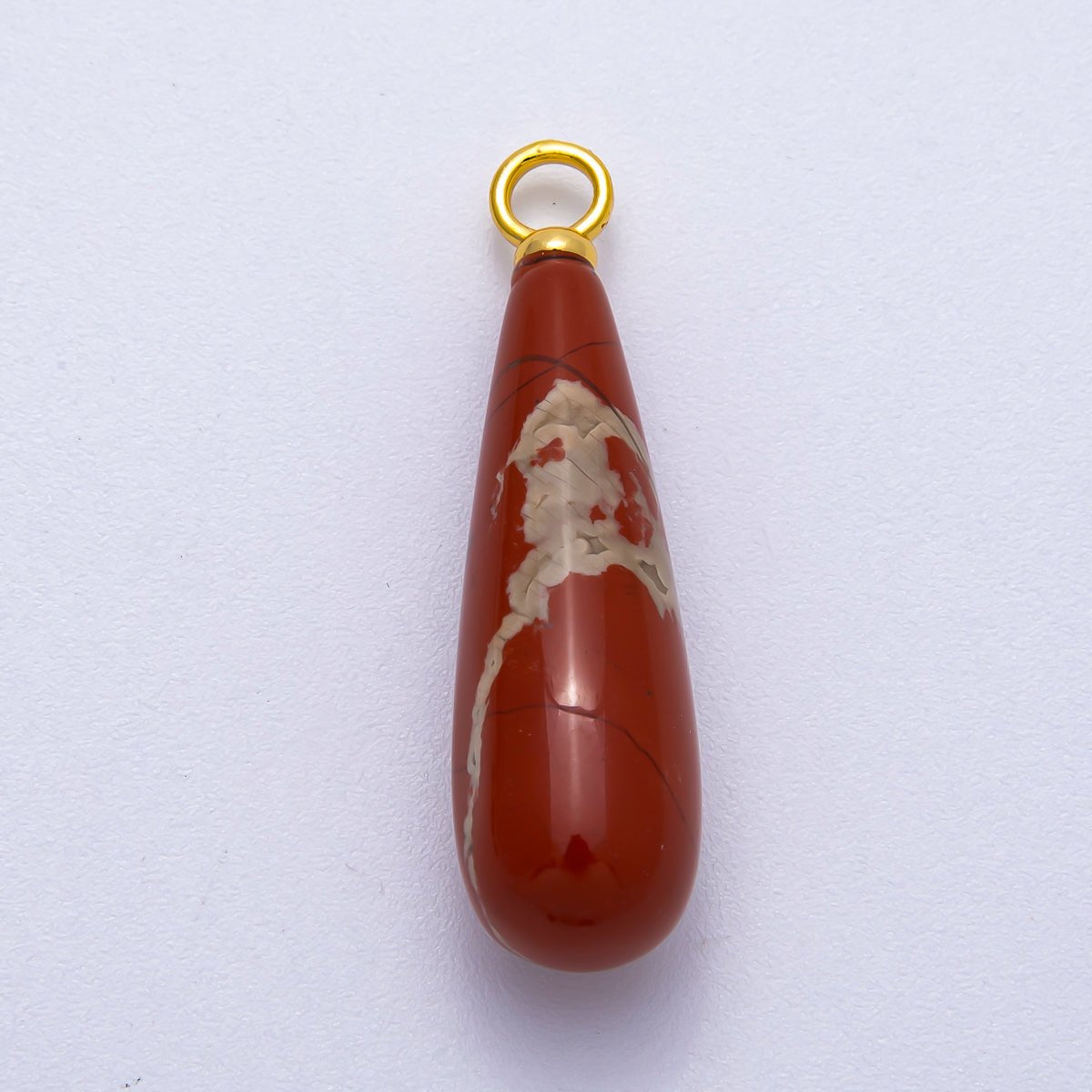 18K Gold Filled 37mm Multicolor Natural Gemstone Long Teardrop Pendant | Charms - 00522 ~ Charms - 00529 - DLUXCA