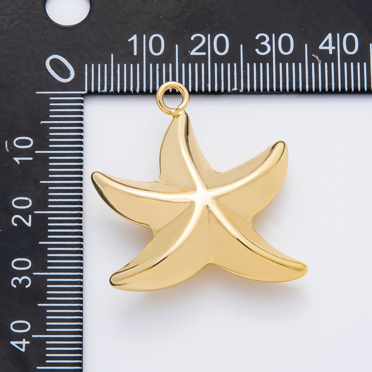 18K Gold Filled 37mmMultidimensional 3D Starfish Ocean Animal Charm | AF1352 - DLUXCA