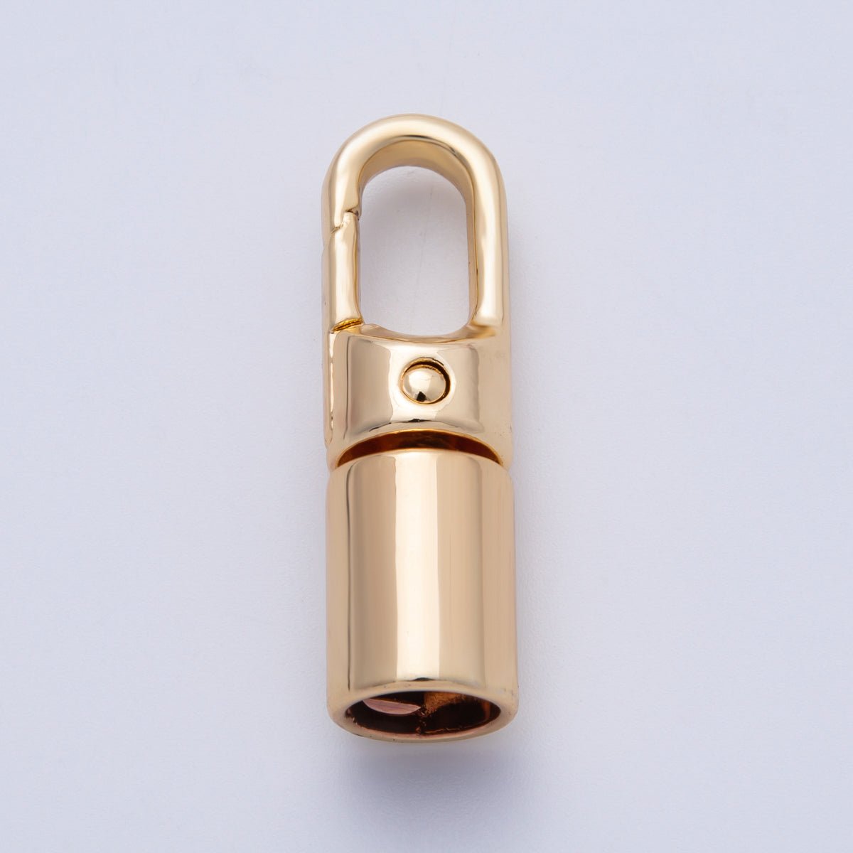 18K Gold Filled 39.5mm Minimalist Push Gate End Cap Finding in Gold & Silver | Findings - 00013 Findings - 00014 - DLUXCA