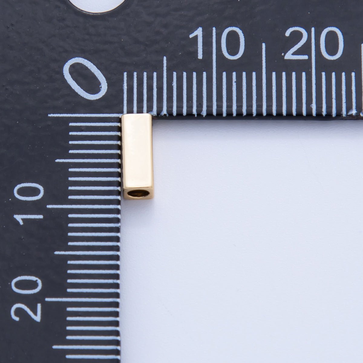 18K Gold Filled 3mm Thin Rectangular Bead Set by 10 Pieces | B792 - DLUXCA