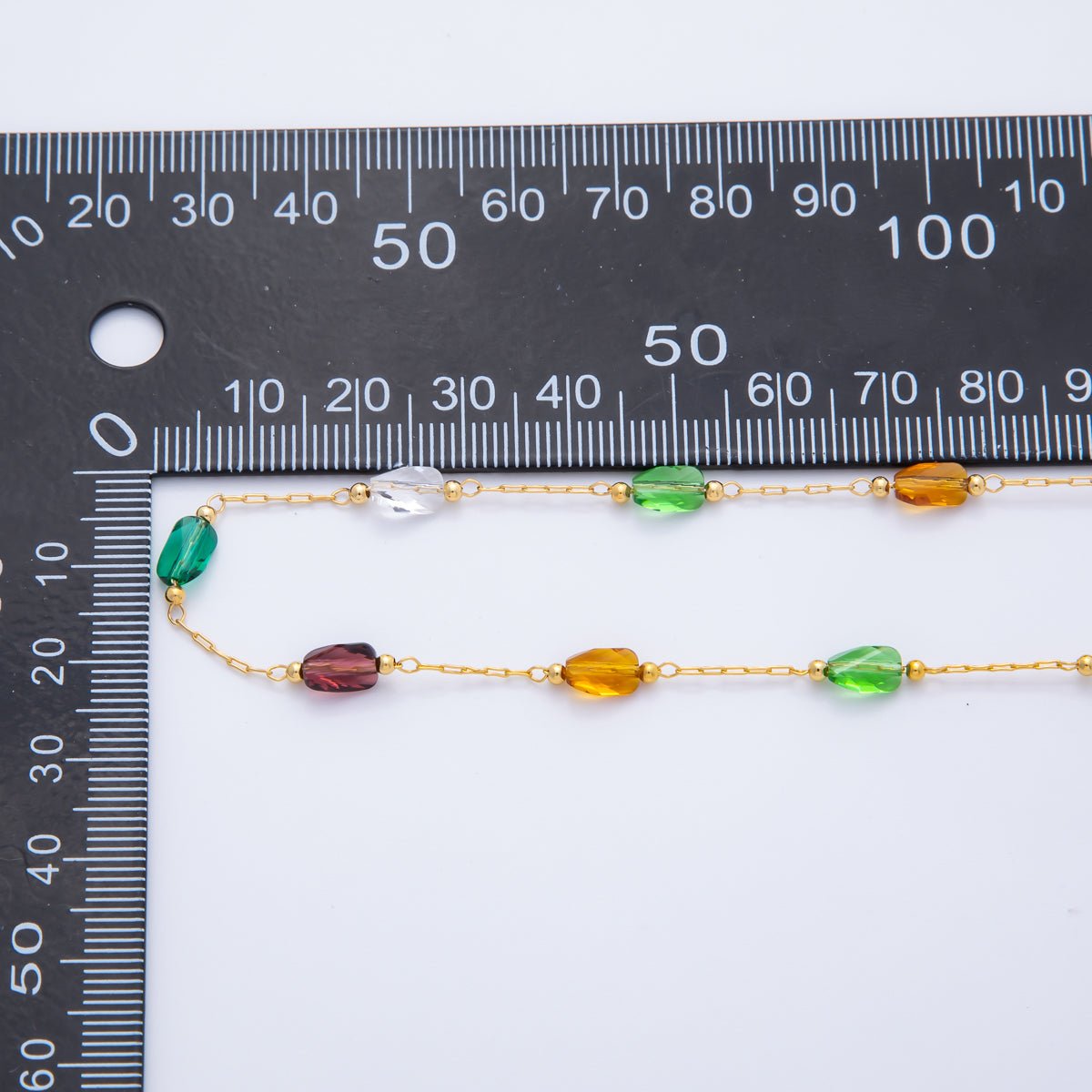 18K Gold Filled 3mm Unfinished Glass Bead Satellite Chain by Yard | ROLL - 1700 - DLUXCA