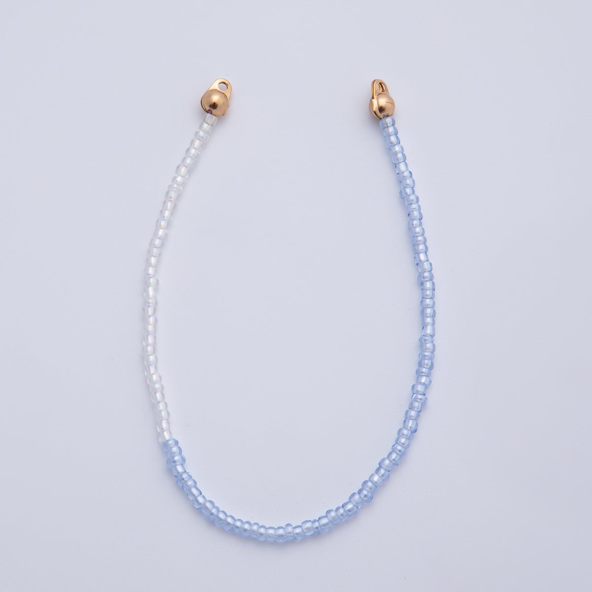 18K Gold Filled 4mm AB Pink, Blue, Teal White Gemstone Crimp Handmade Finding | Z1401 ~ Z1403 - DLUXCA