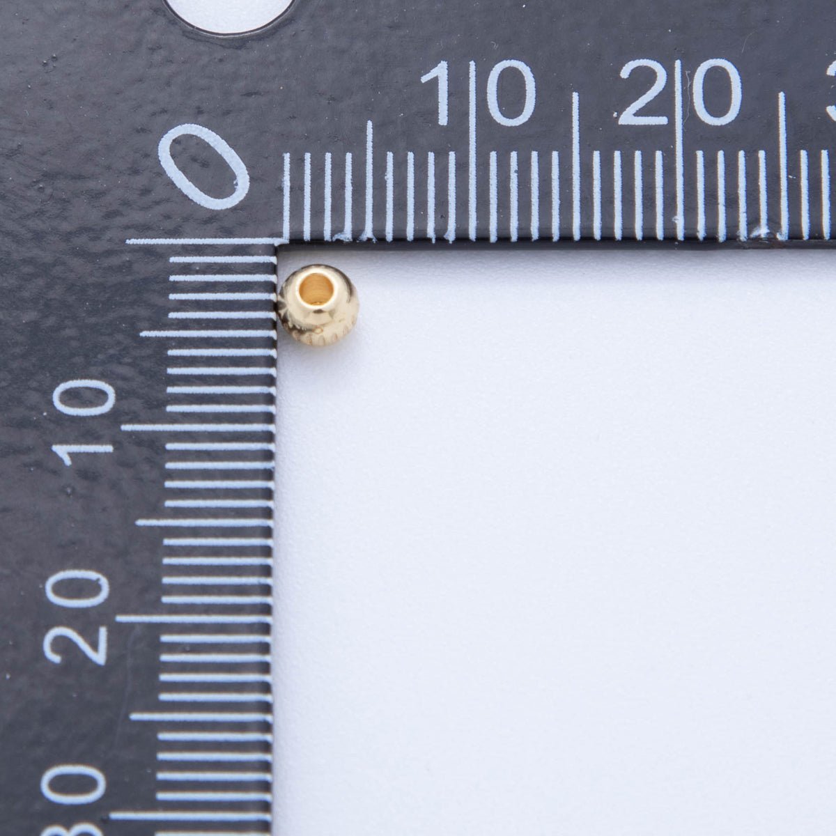 18K Gold Filled 4mm Minimalist Lined Ribbed Spacer Bead By Pack | B746 - DLUXCA