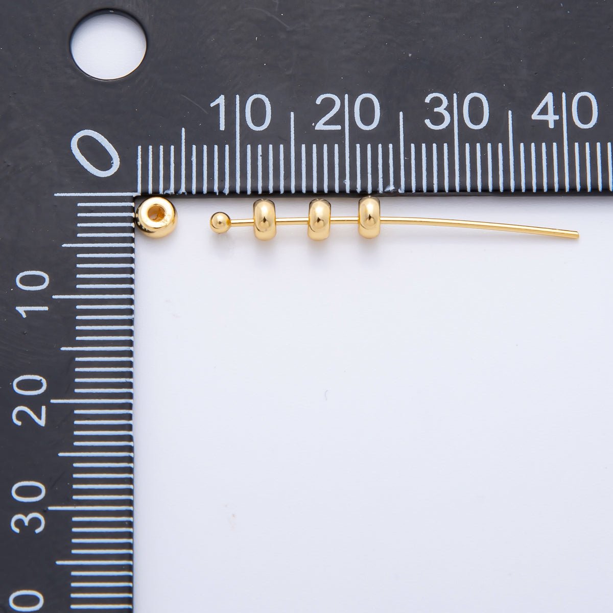 18K Gold Filled 4mm Minimalist Rondelle Spacer Bead Set | AF1089 - DLUXCA