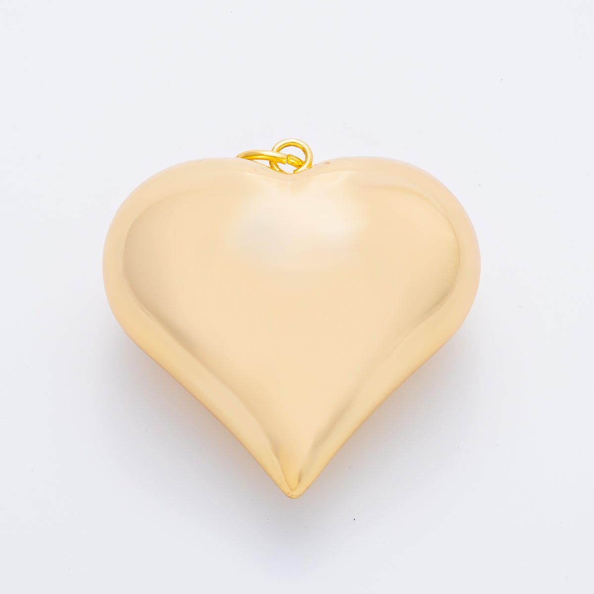 18K Gold Filled 54mm Chubby Multidimensional 3D Heart Charm | AF1314 - DLUXCA