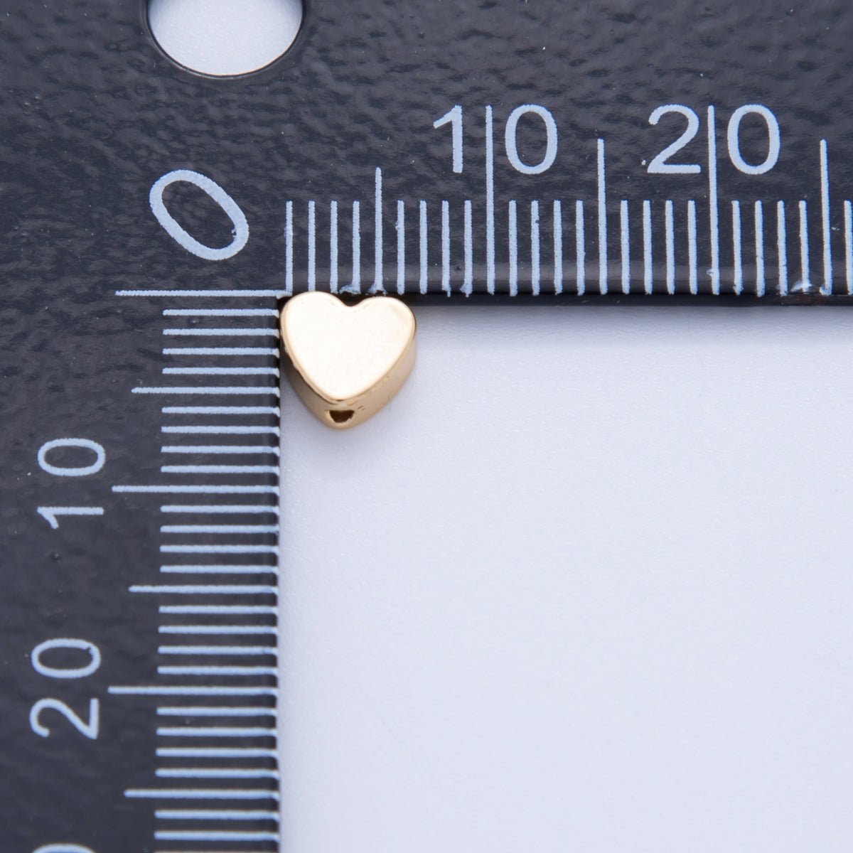 18K Gold Filled 5.5mm Minimalist Heart Mini Bead Set | B738 - DLUXCA
