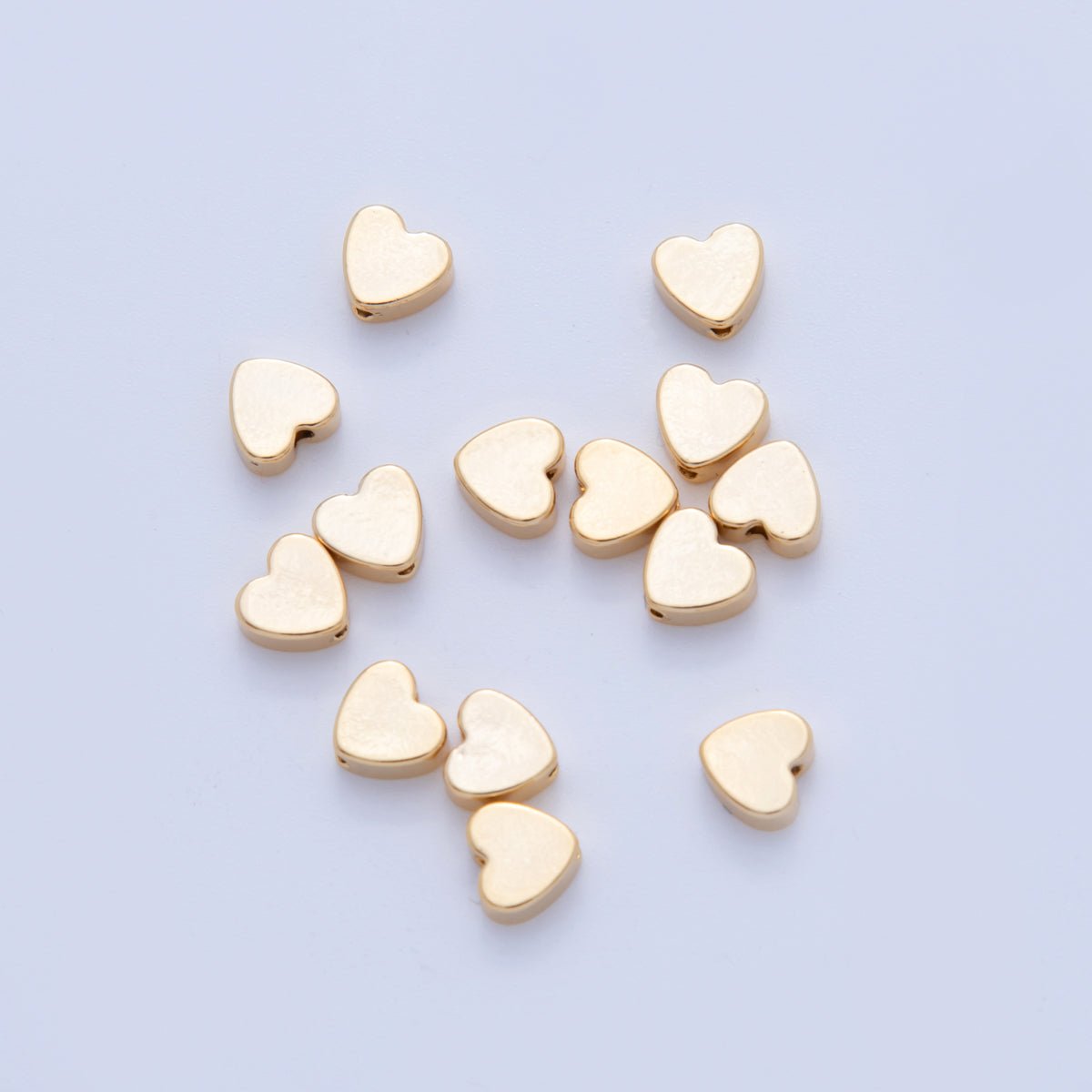 18K Gold Filled 5.5mm Minimalist Heart Mini Bead Set | B738 - DLUXCA