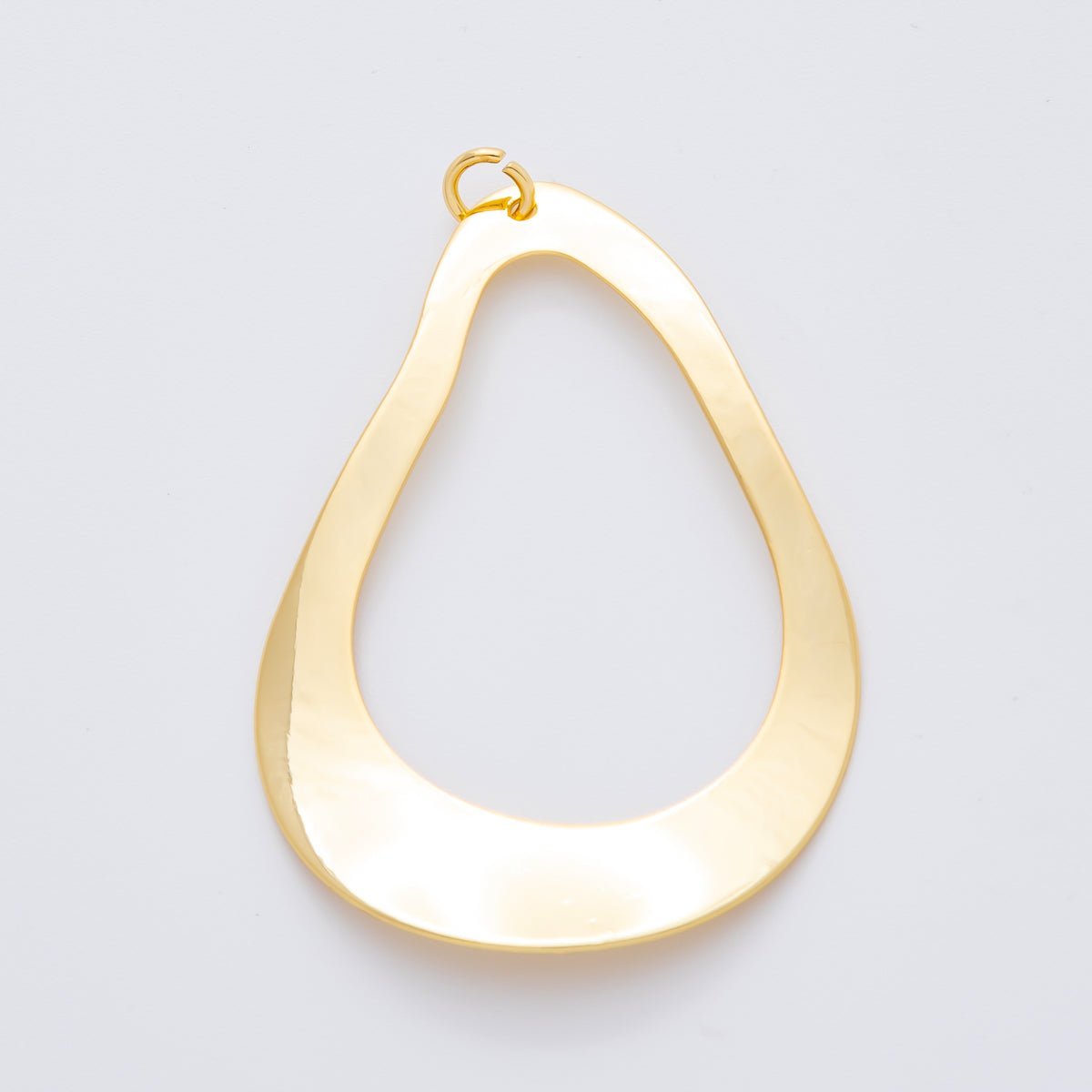 18K Gold Filled 58mm Open Pear - Cut Oblong Charm | N - A1525 - DLUXCA