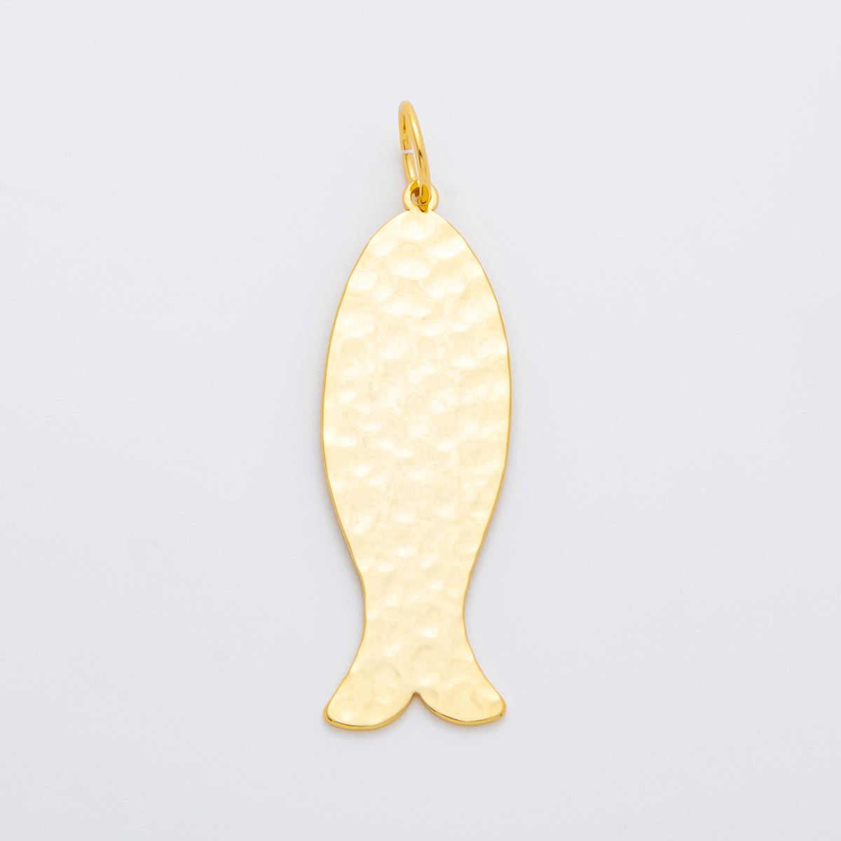 18K Gold Filled 61.6mm Minimalist Sardine Nautilus Fish Charm | AF1312 - DLUXCA