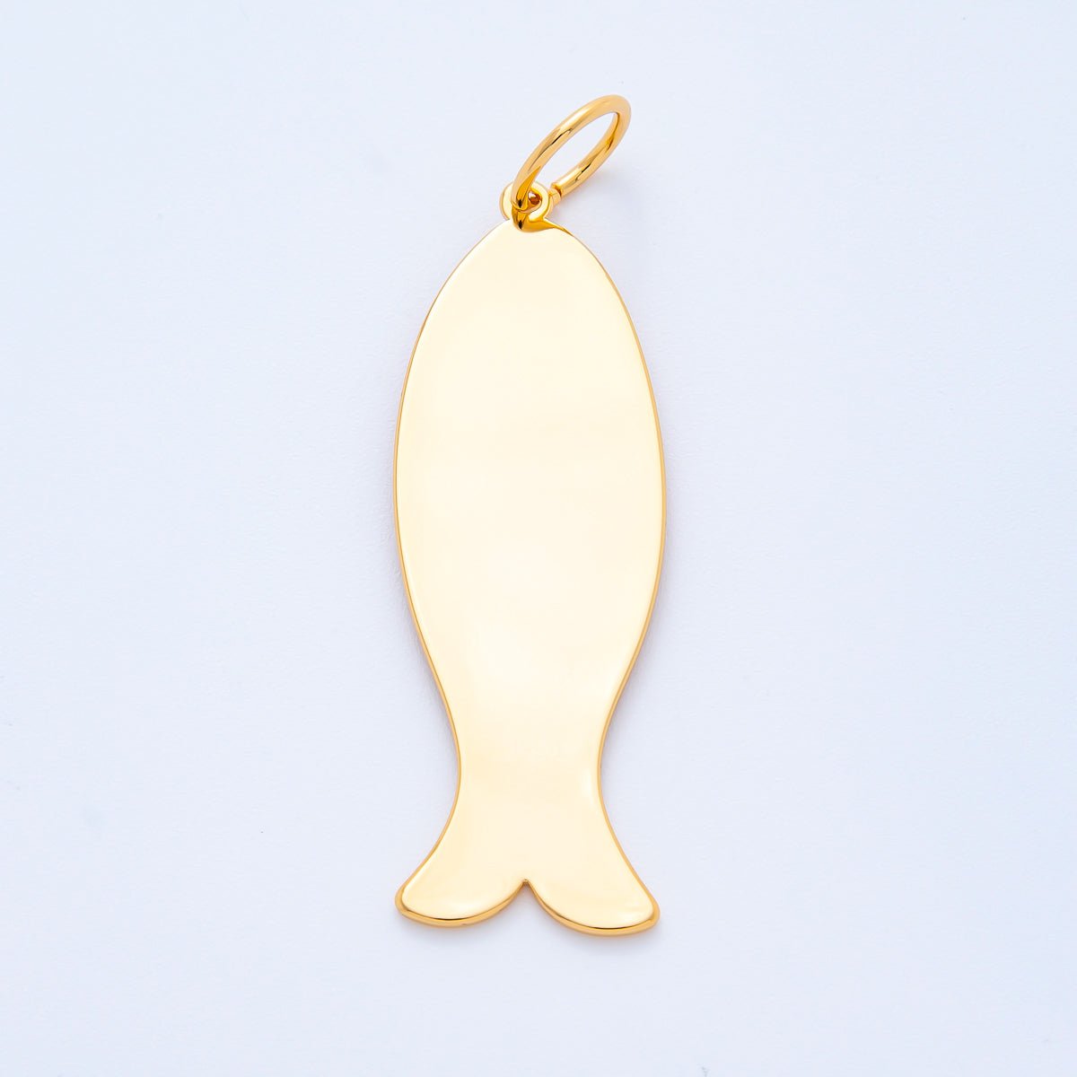18K Gold Filled 61mm Flat Under the Sea Fish Dainty Charm | N - A1384 - DLUXCA