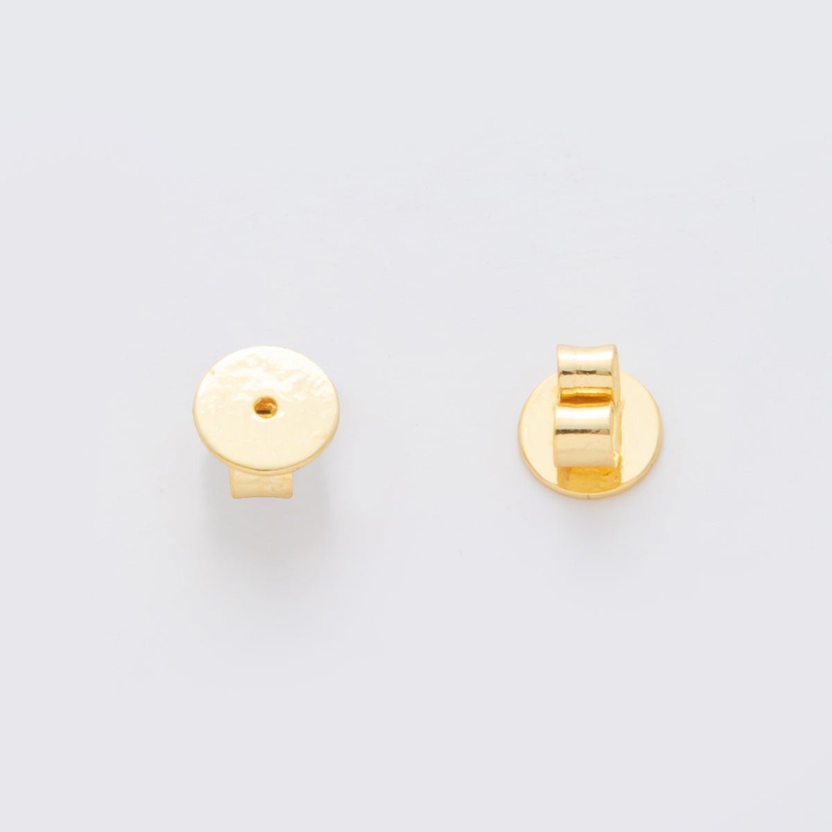 18K Gold Filled 6.4mm Minimalist Round Friction Earring Backs Set Findings | Z1390 - DLUXCA