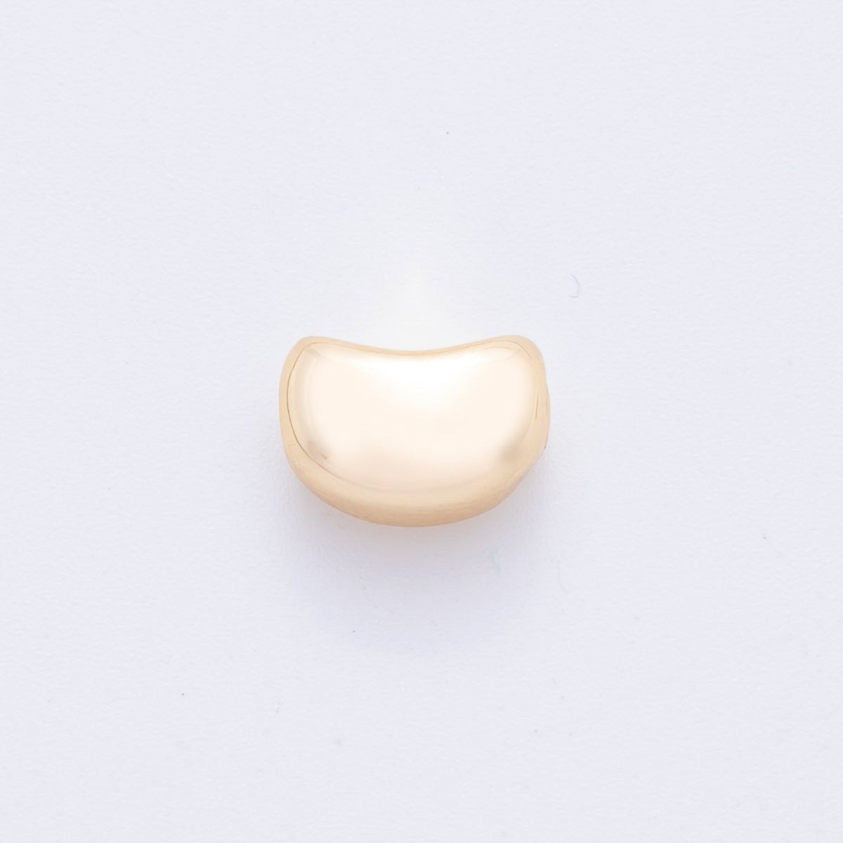 18K Gold Filled 6.6mm Bean Curved Minimalist Bead | AF1049 - DLUXCA