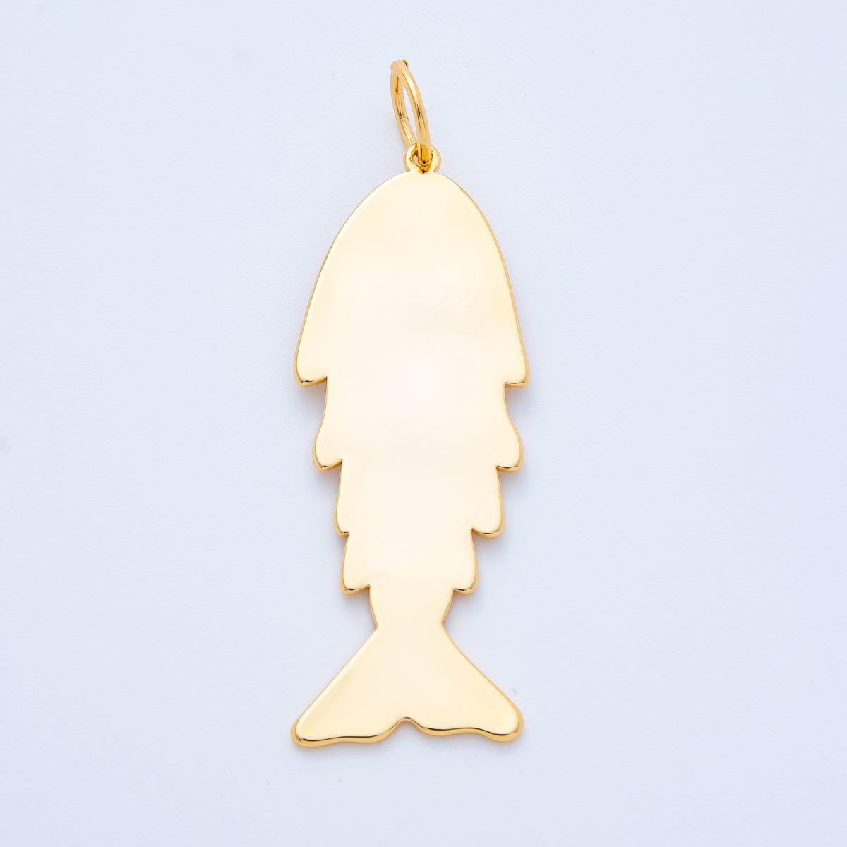 18K Gold Filled 67.5mm Under the Sea Ocean Fish Statement Charm | N - A1404 - DLUXCA