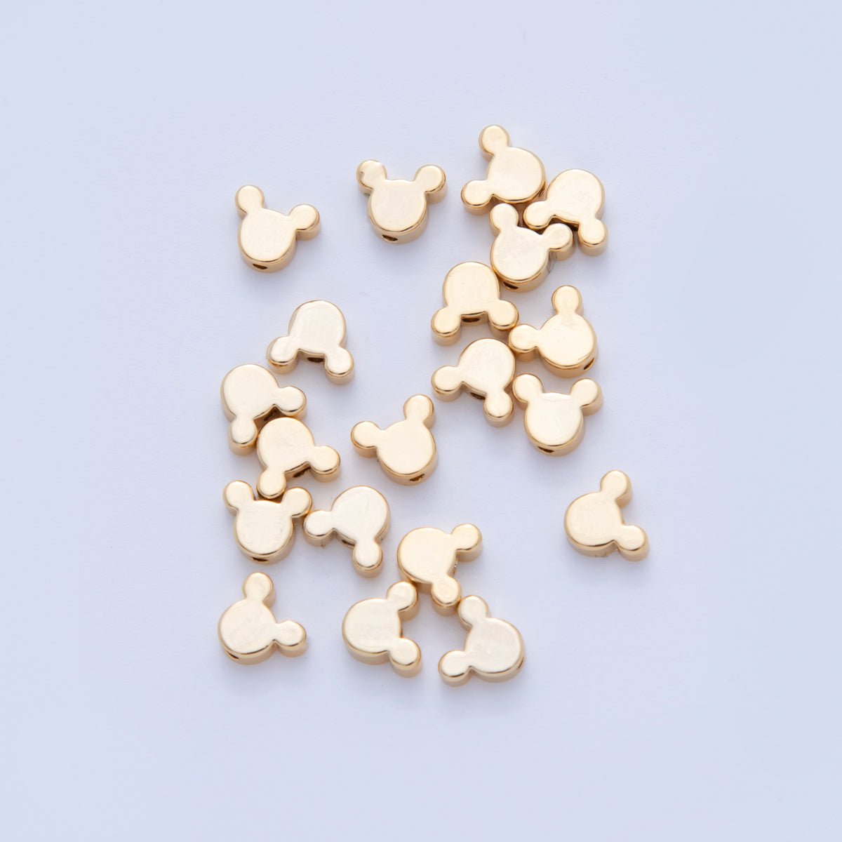 18K Gold Filled 6mm Minimalist Mouse Round Mini Spacer Bead | B747 - DLUXCA