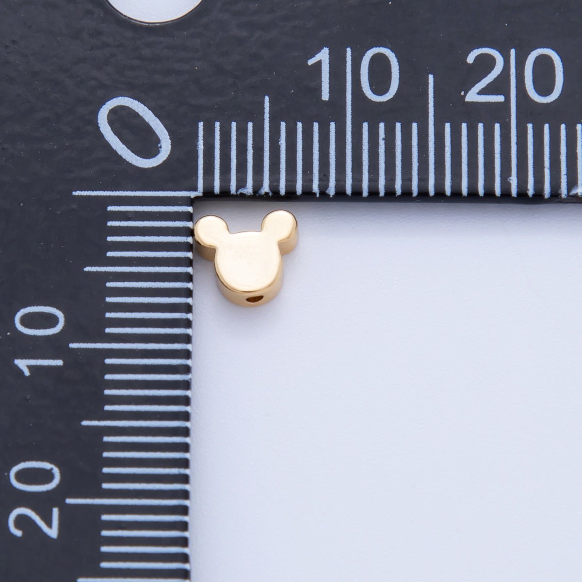 18K Gold Filled 6mm Minimalist Mouse Round Mini Spacer Bead | B747 - DLUXCA