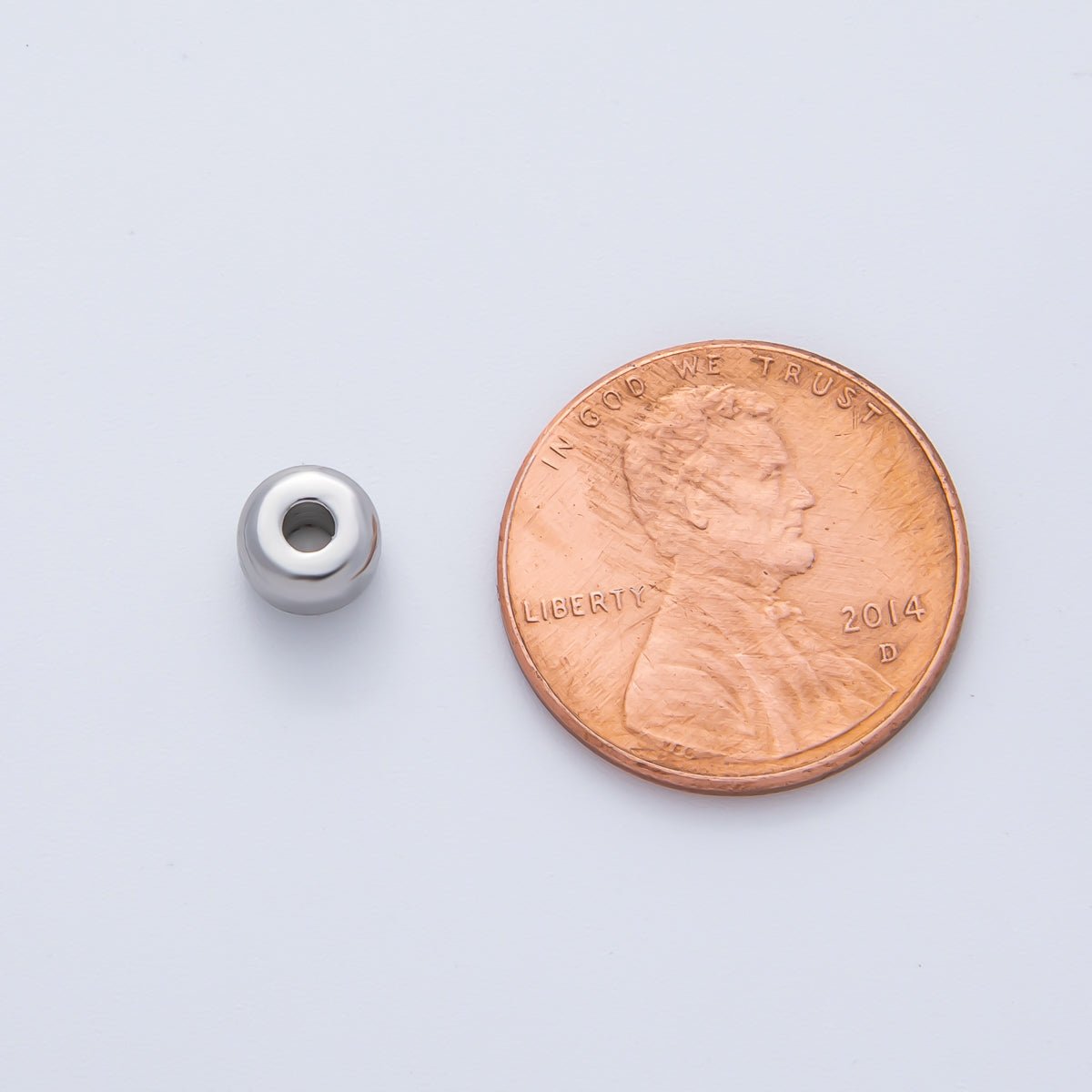 18K Gold Filled 6mm Minimalist Rondelle Spacer Bead | B538 - DLUXCA