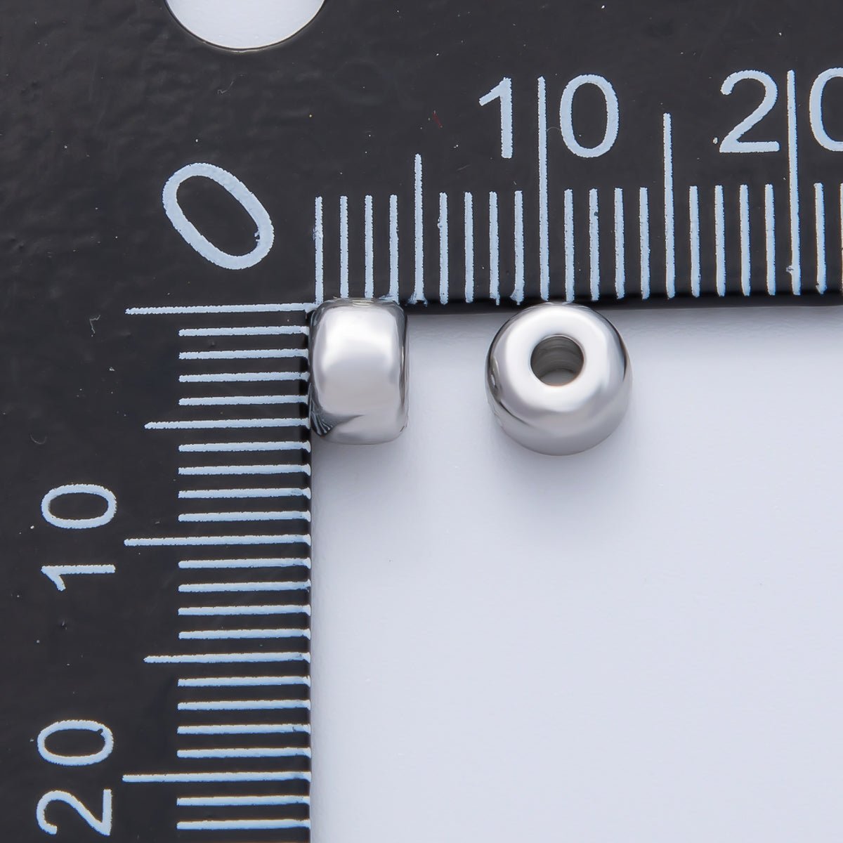 18K Gold Filled 6mm Minimalist Rondelle Spacer Bead | B538 - DLUXCA