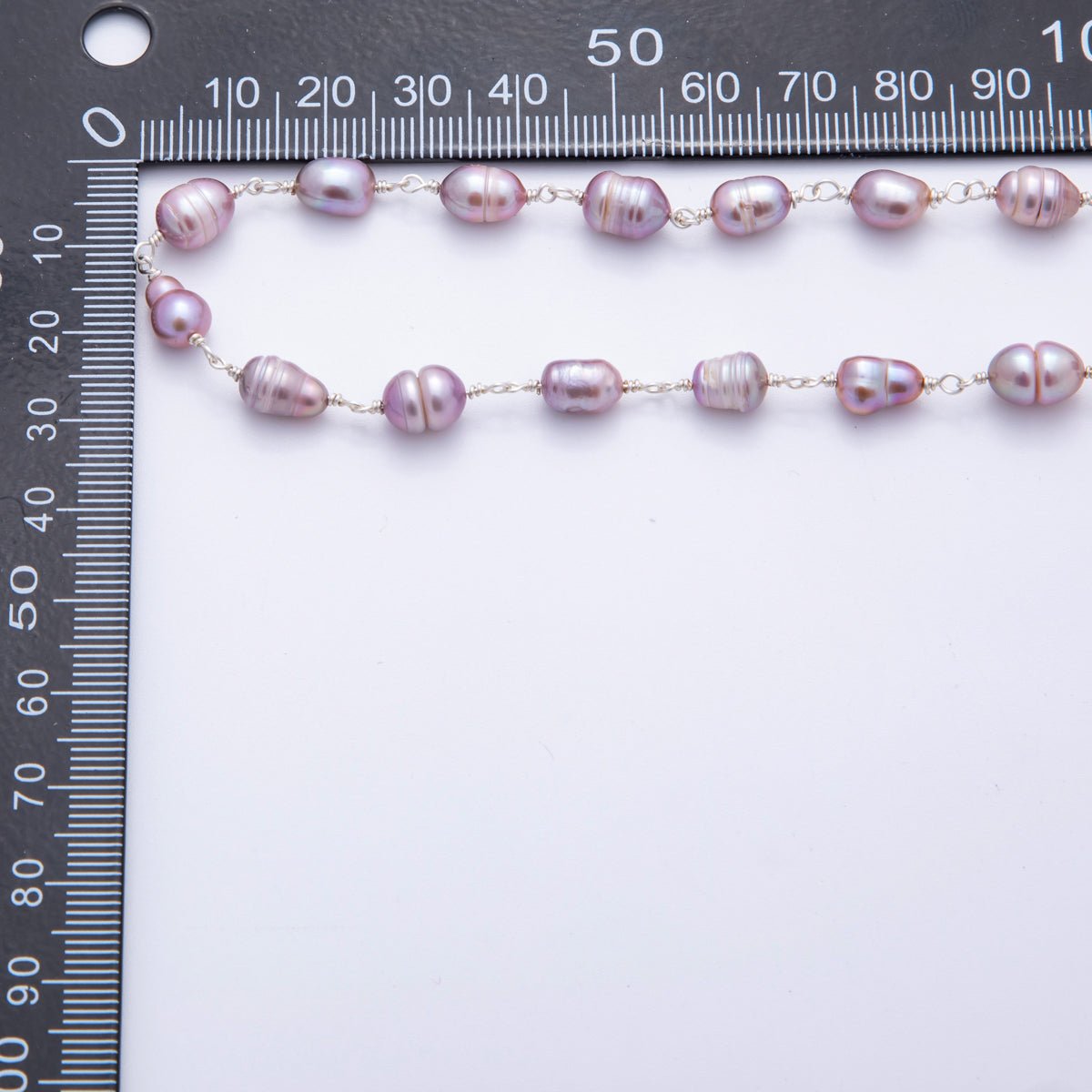 18K Gold Filled 6mm White, Pink, & Purple Unfinished Wrapped Rosary Chain by Yard | ROLL - 1709 - ROLL - 1711 - DLUXCA