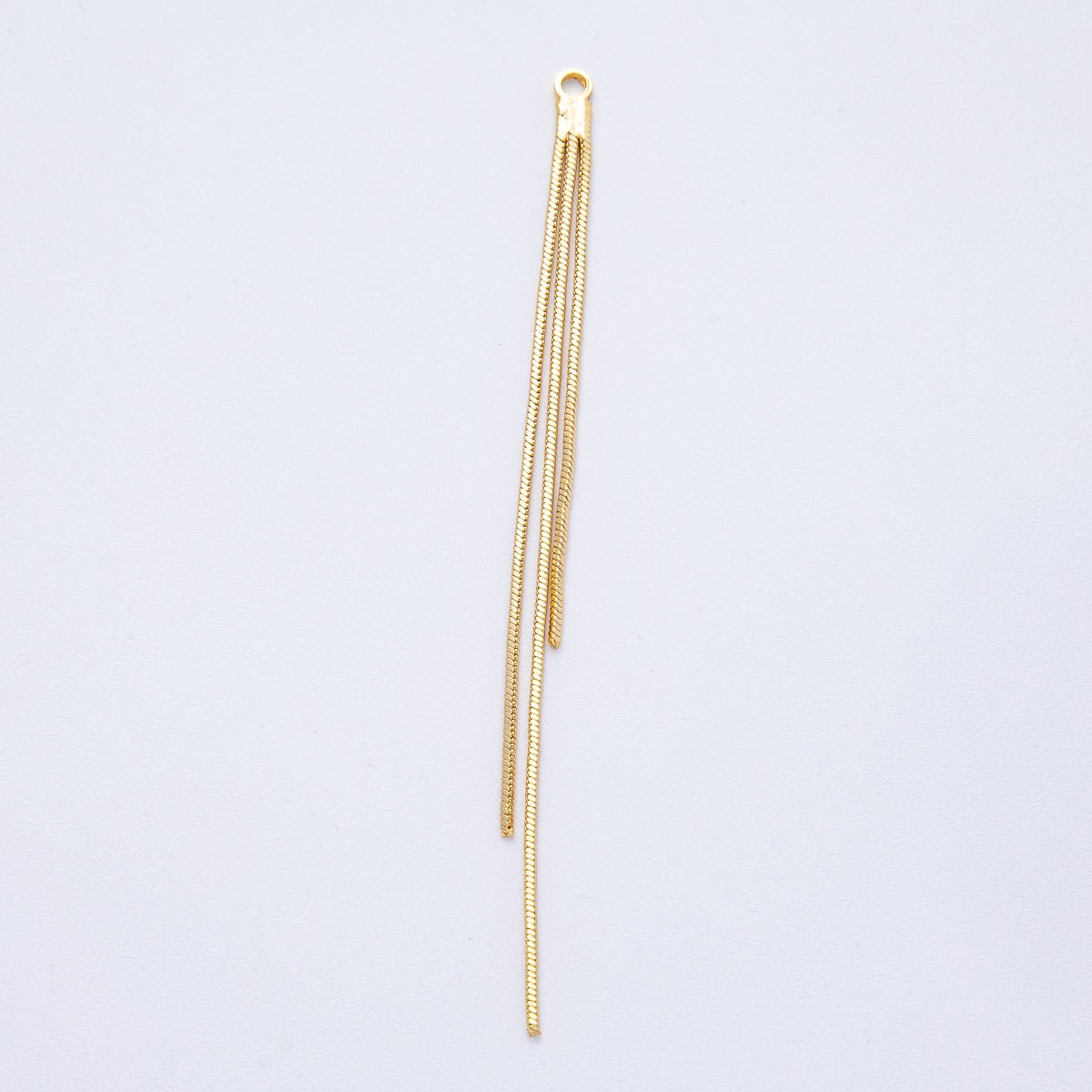 18K Gold Filled 78mm Minimalist Triple Cocoon Snake Chain Tassel Finding Fringe Jewelry | Z1641 - DLUXCA