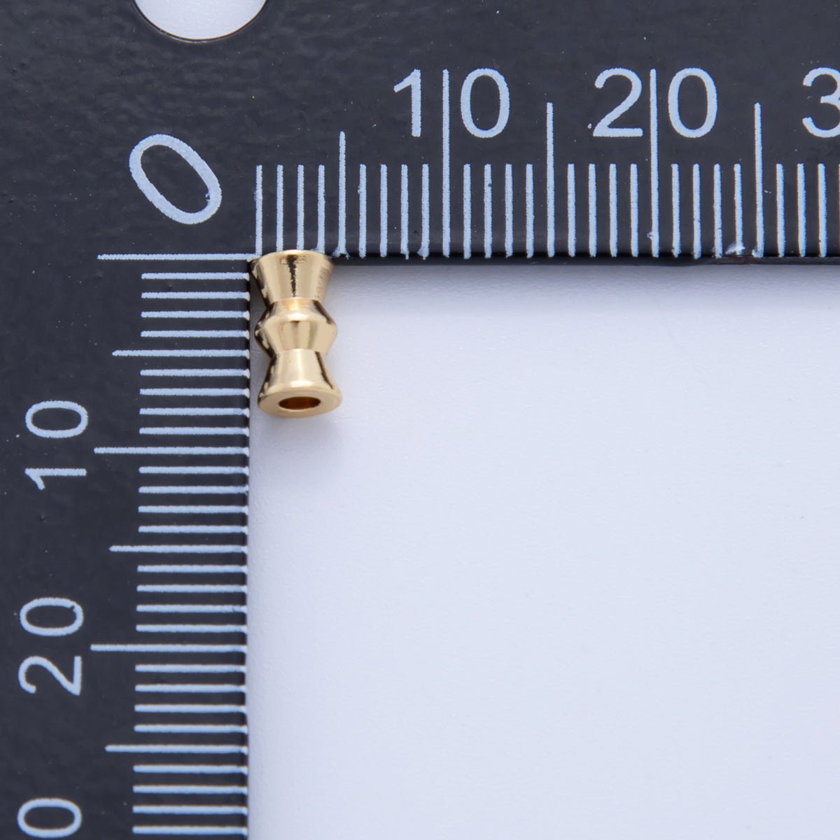 18K Gold Filled 7mm Geometric Edged Tube Bead Set by 10 Pieces | B739 - DLUXCA