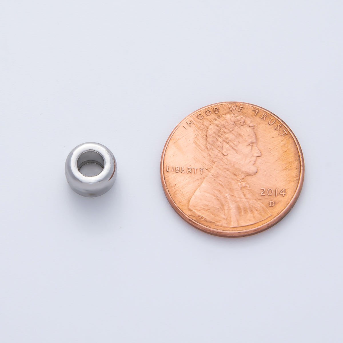 18K Gold Filled 7mm Minimalist Rondelle Spacer Bead | B536 - DLUXCA