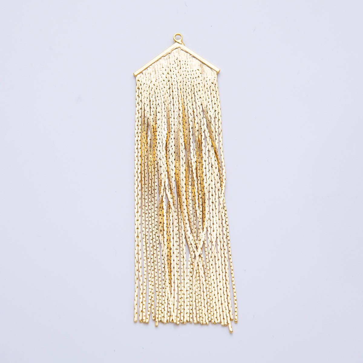 18K Gold Filled 85mm Geometric Snake Chain Tassel Finding Fringe Jewelry | Z1643 - DLUXCA