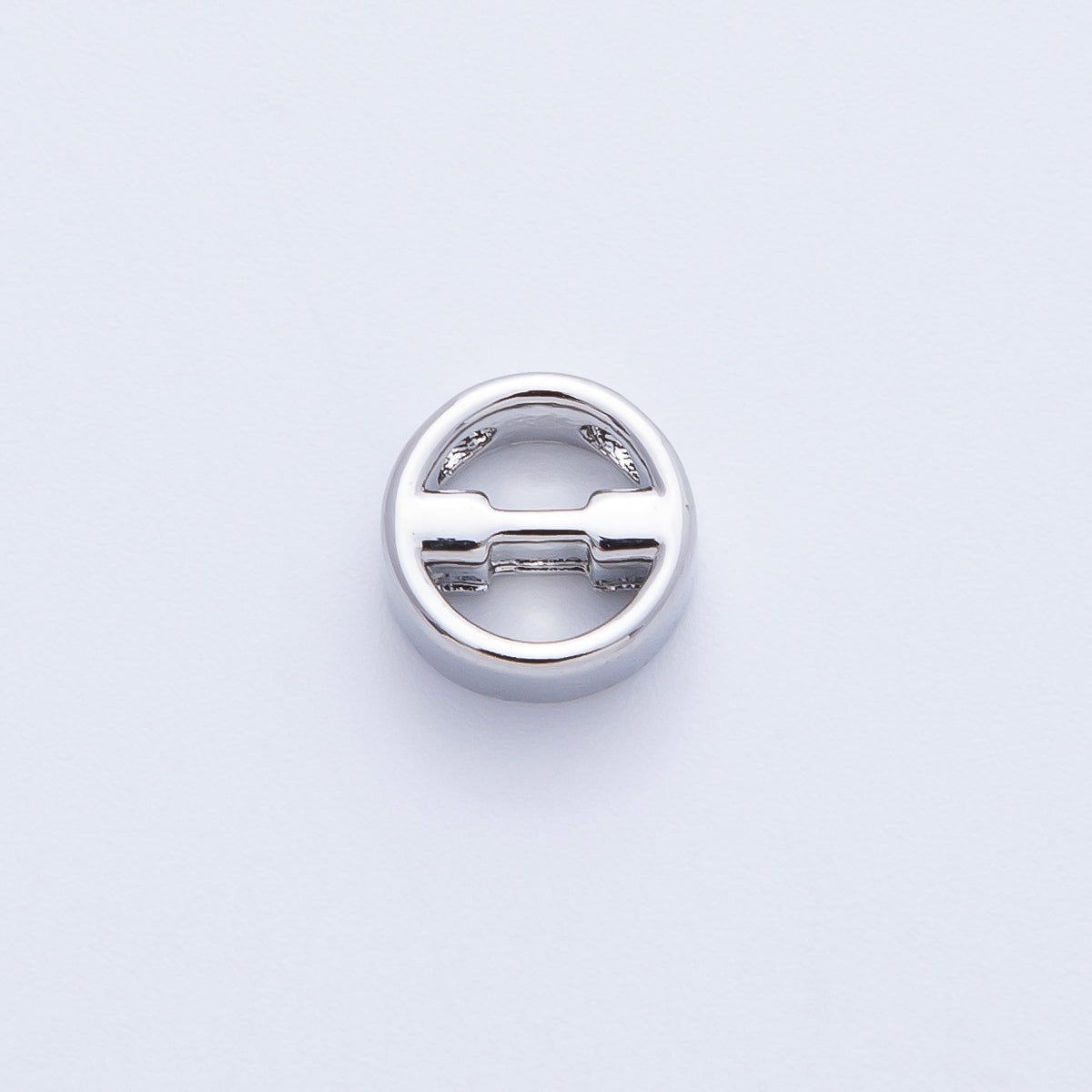 18K Gold Filled 8mm Minimalist Gold Alphabet and Greek Letter Bead in Gold & Silver | B700 - B900 - DLUXCA