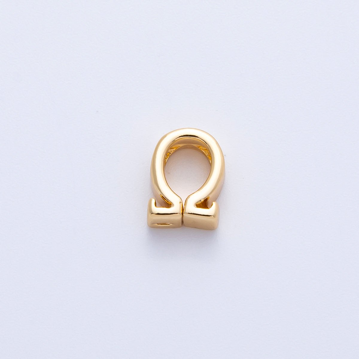18K Gold Filled 8mm Minimalist Gold Alphabet and Greek Letter Bead in Gold & Silver | B700 - B900 - DLUXCA
