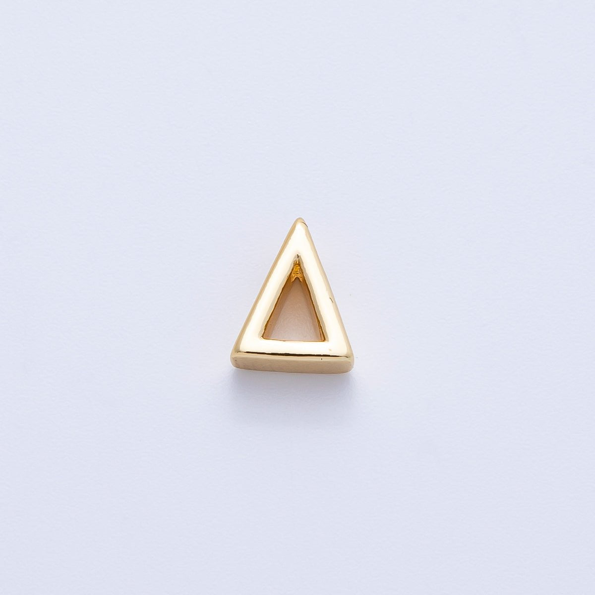 18K Gold Filled 8mm Minimalist Gold Alphabet and Greek Letter Bead in Gold & Silver | B700 - B900 - DLUXCA