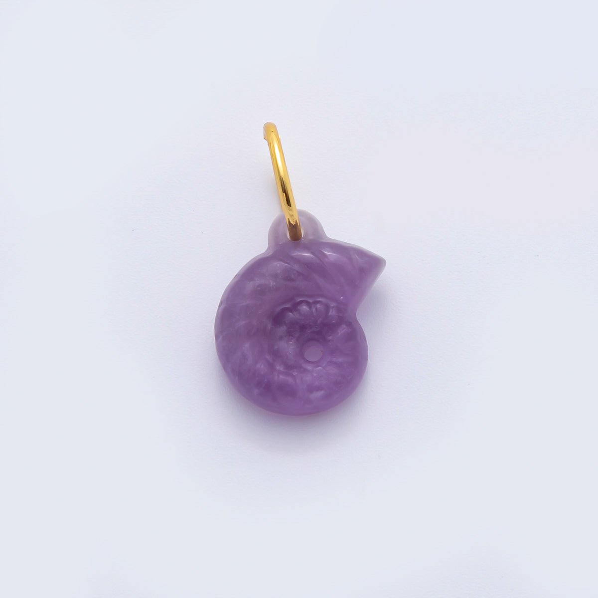 18K Gold Filled Amethyst, Quartz, Labradorite Conch Sea Shell Drop Charm | C548 C606 C612 - DLUXCA