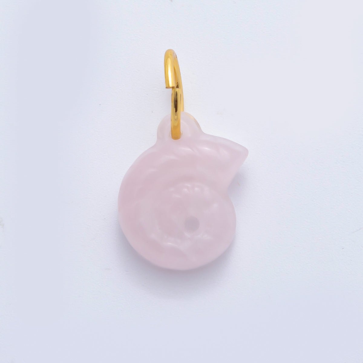 18K Gold Filled Amethyst, Quartz, Labradorite Conch Sea Shell Drop Charm | C548 C606 C612 - DLUXCA