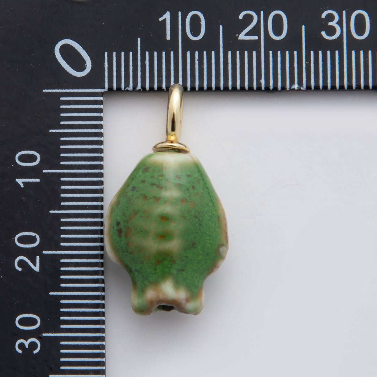 18K Gold Filled Blue, Red, Green Fish Ceramic Drop Charm | X536 X537 X629 - DLUXCA