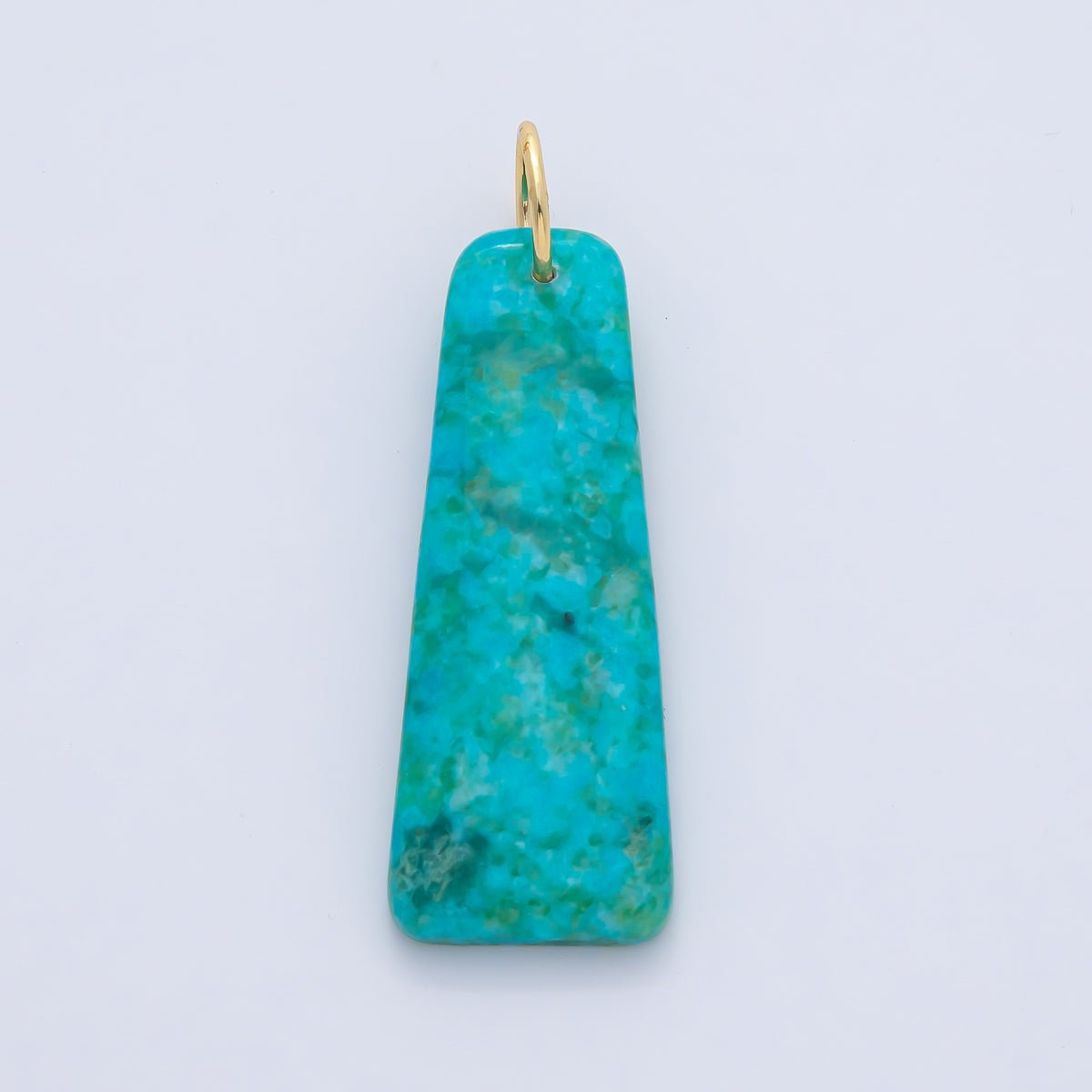 18K Gold Filled Boho Gemstone Bar Pendant – Turquoise & Multicolor Stone Charms| AF1495 - DLUXCA