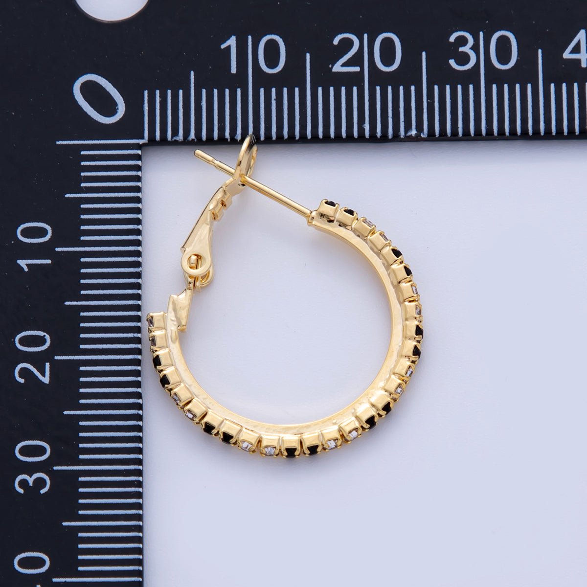 ピアス [BLACKMUSE] Gold silver l link Earrings Curb Link Chain Black Bezel Earring – J&CO Jewellery