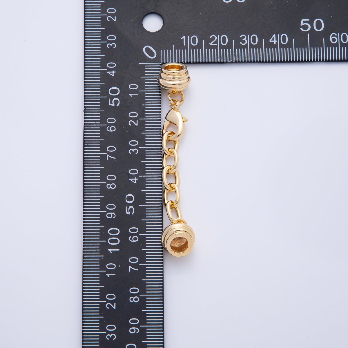 18K Gold Filled Cord Chain Clasps w. Extender Findings Set | Z1391 - DLUXCA